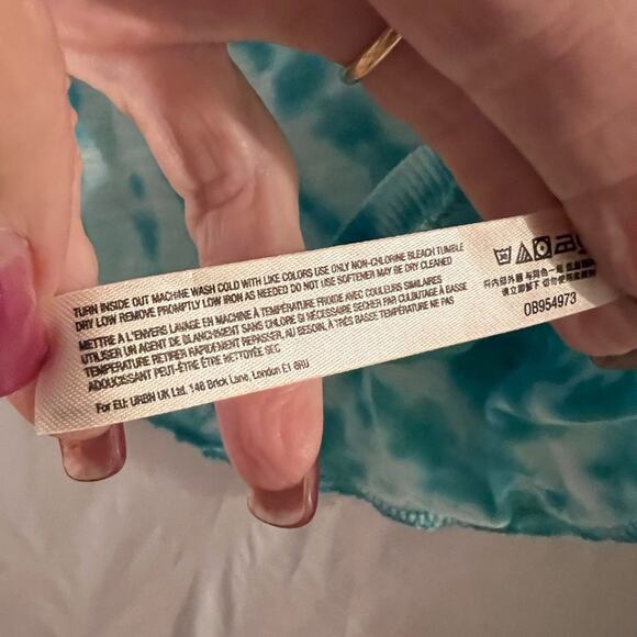 Free people movement teal tie dye tank size xs activewear performance - Picture 6 of 6